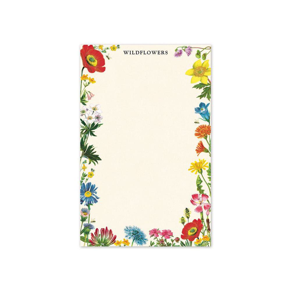 Cavallini, Note Card, Art & School, Notepad, 100 Sheet, Wildflowers, 805651